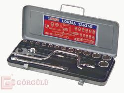 LOKMA ANAHTAR TAKIMI ALTI KÖŞE 18 PARÇA (MM) - 1/2"